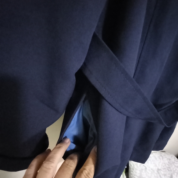 AB Abbmoore XL 16 Vintage Overcoat Jacket in Darkest Navy Blue - Picture 5 of 13